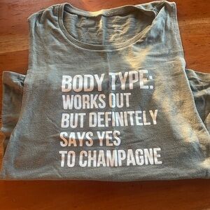 Casual Green/Gray Graphic Tee